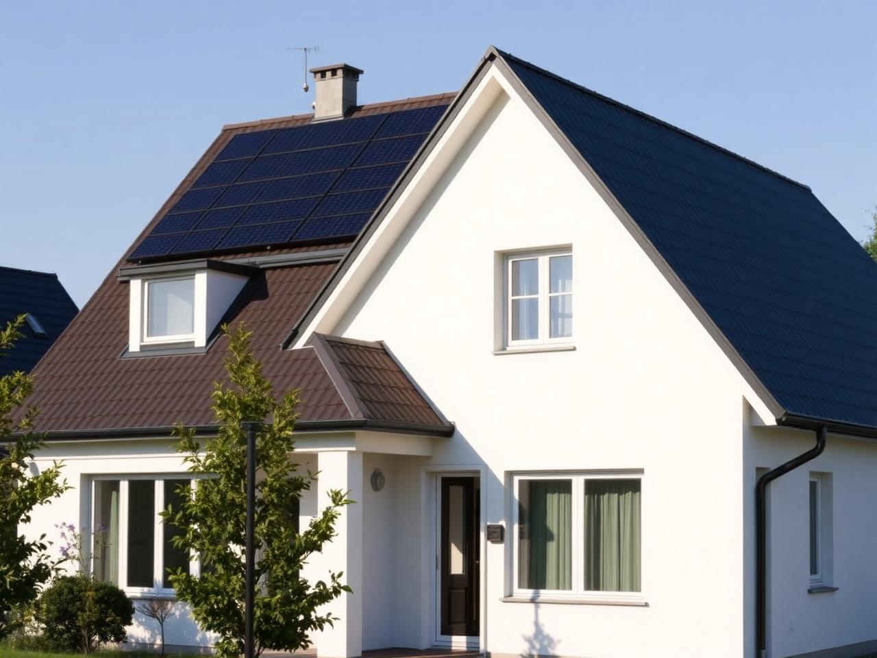 Photovoltaikanlage auf einem Einfamilienhaus